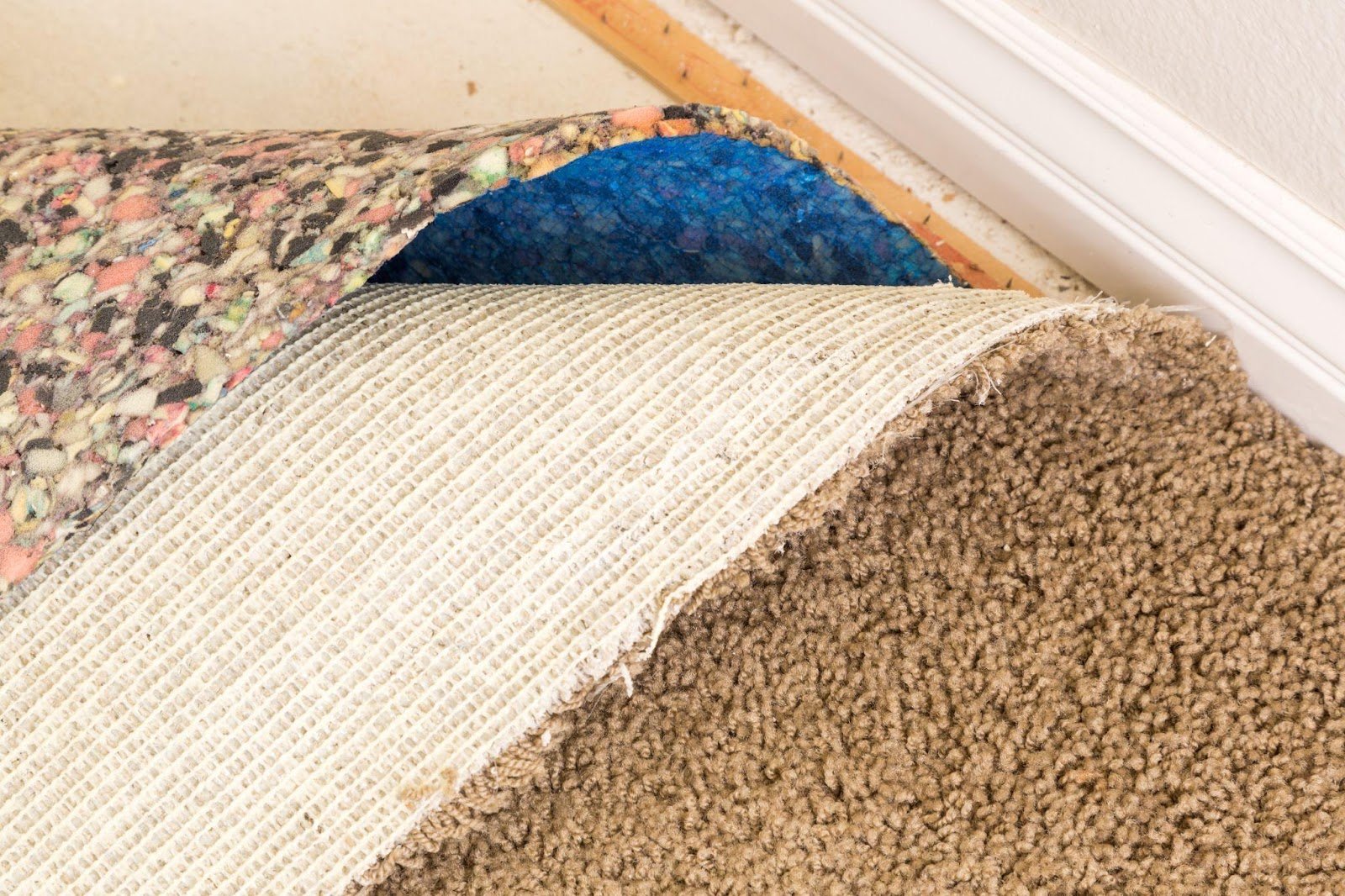 CARPET PADDING UNDER THE FLOORING